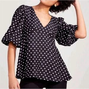 NWT New Kate Spade Harmony Dot Cloque Top Size 2